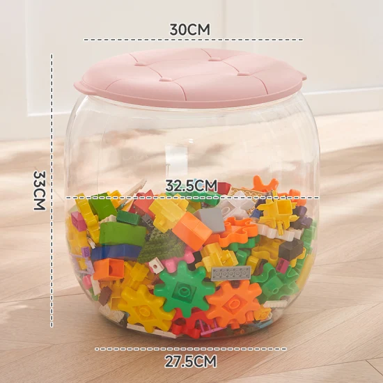 Креативный прозрачный табурет для хранения домашних игрушек