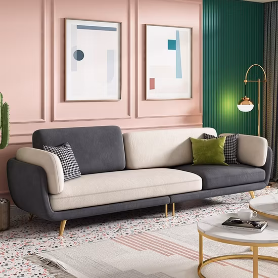 Роскошная современная вилла, итальянский комплект для гостиной, тканевый угловой секционный современный диван, диван, мебель для дома